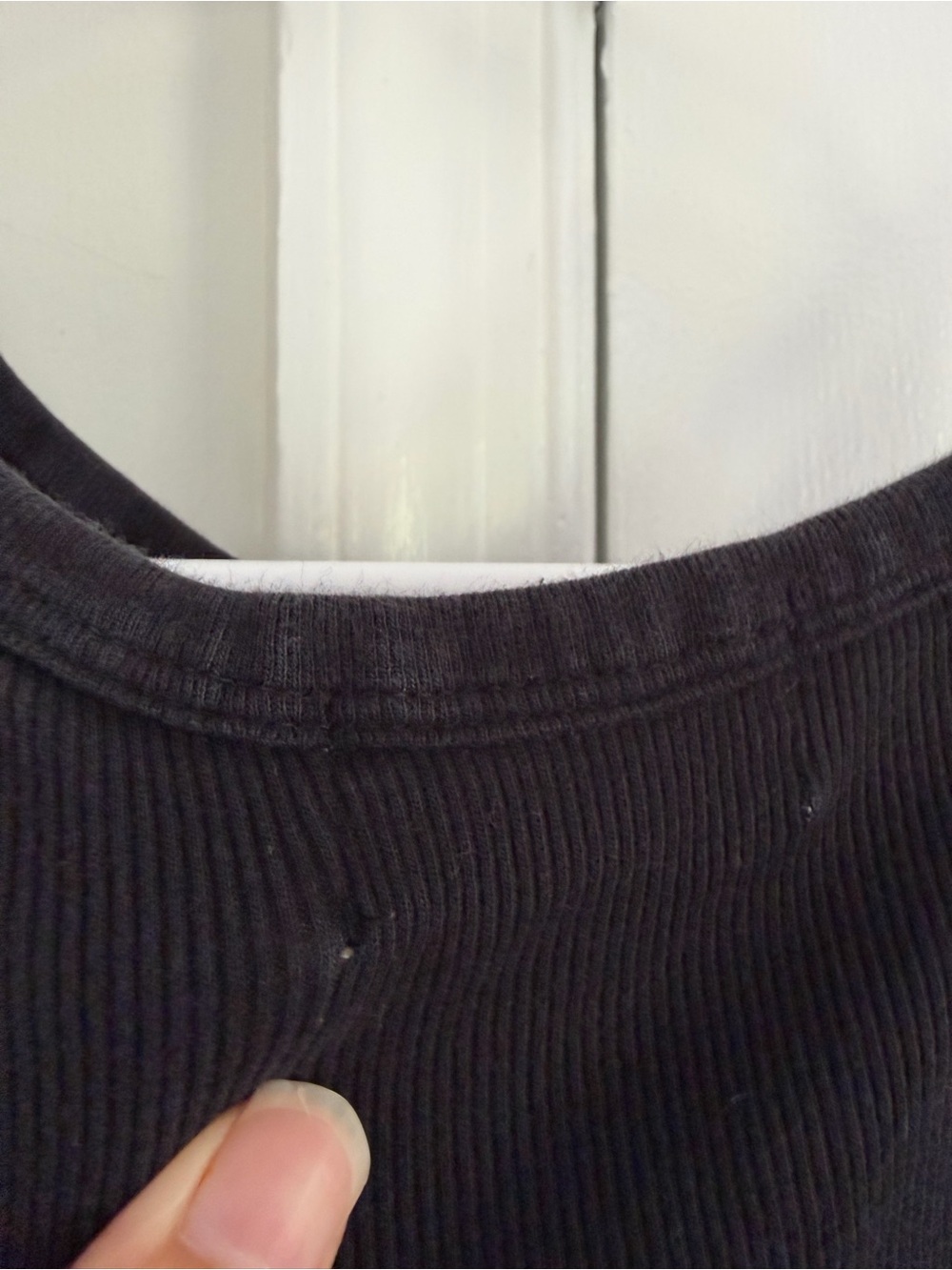 Aritzia Denim Forum Womens Black Ribbed Tank Top XS 100% Cotton Minimalist - Picture 5 of 8